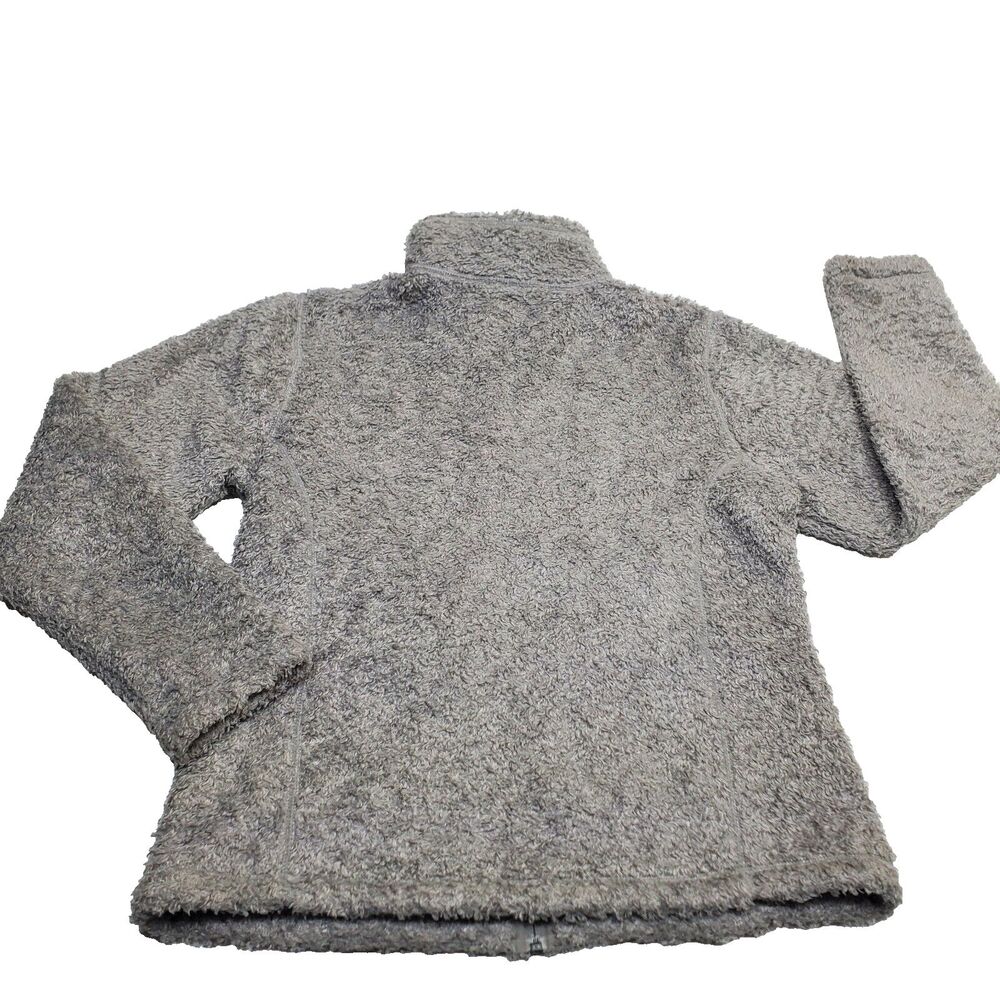 Cabela's Soft Fuzzy Fleece Polartec Jacket Light Gray Womens M Full Zip - Picture 2 of 15